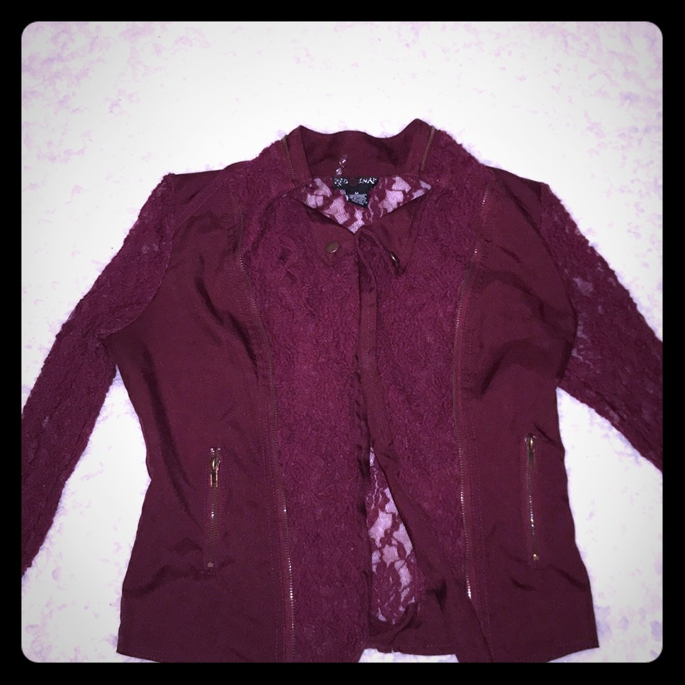 Maroon lace jacket